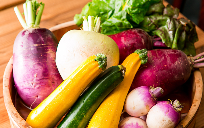 たっぷりの海の幸と山の幸